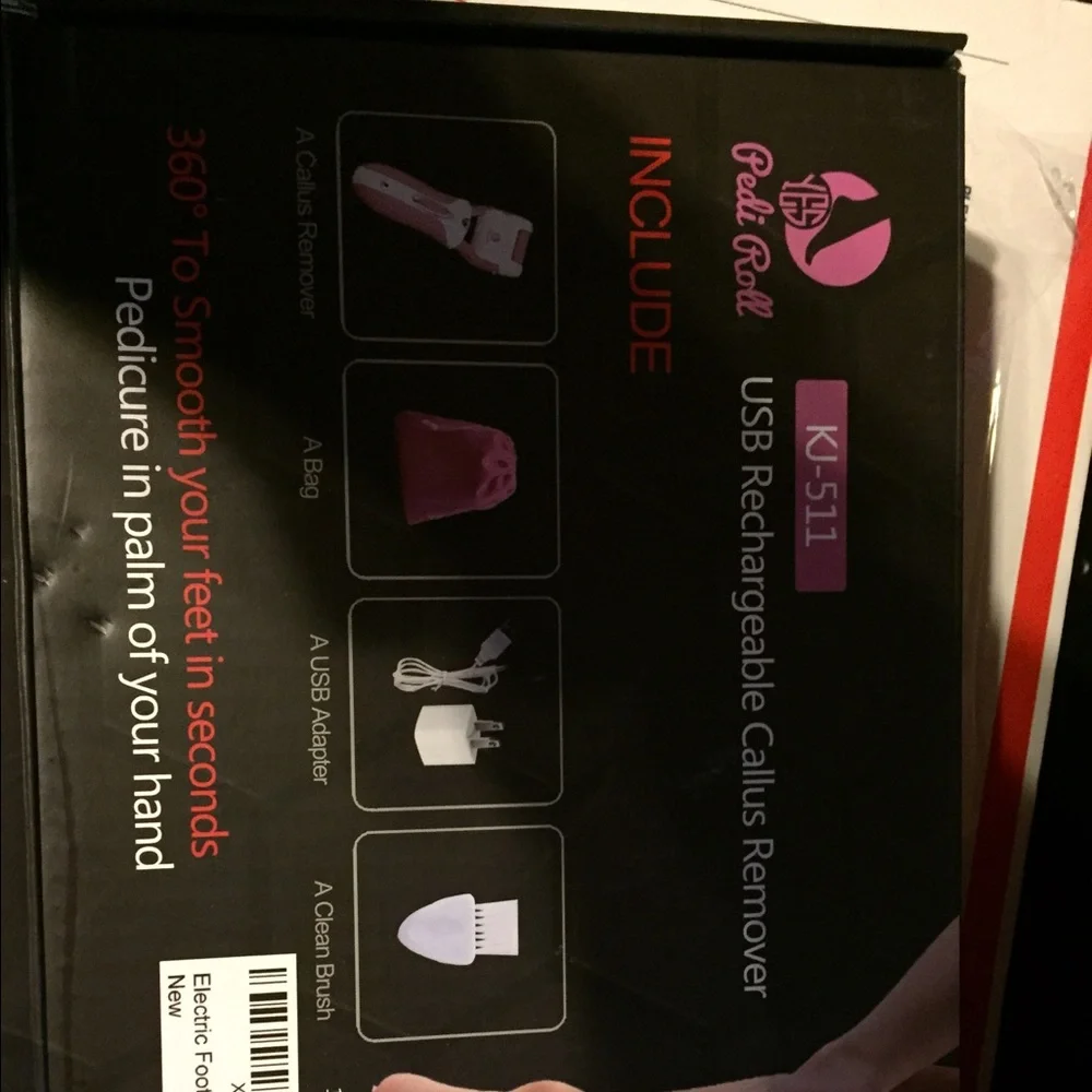 Pedi roller rechargeable USB wet/dry new in box